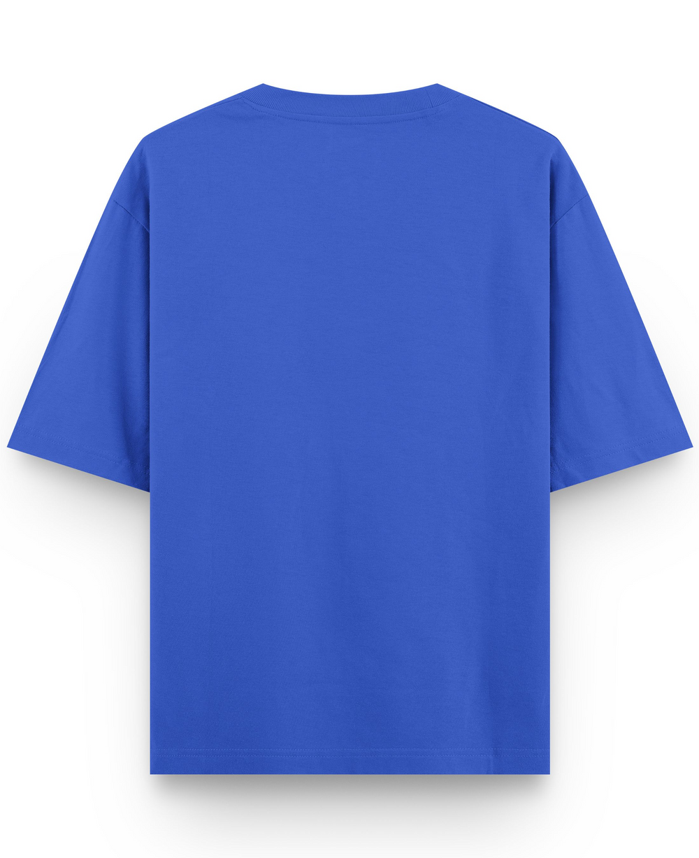 I Don't Abuse - Premium French Terry Oversized T-shirt - Royal Blue Back