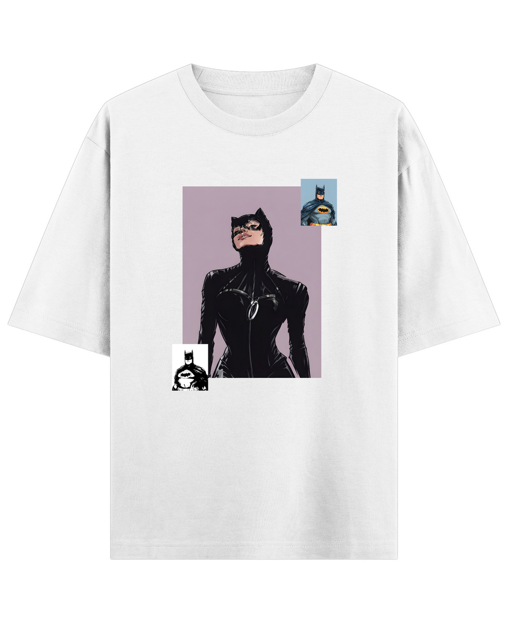 Femme Fatale – Couple Oversized Fit T-shirts (Set of 2) - White Front