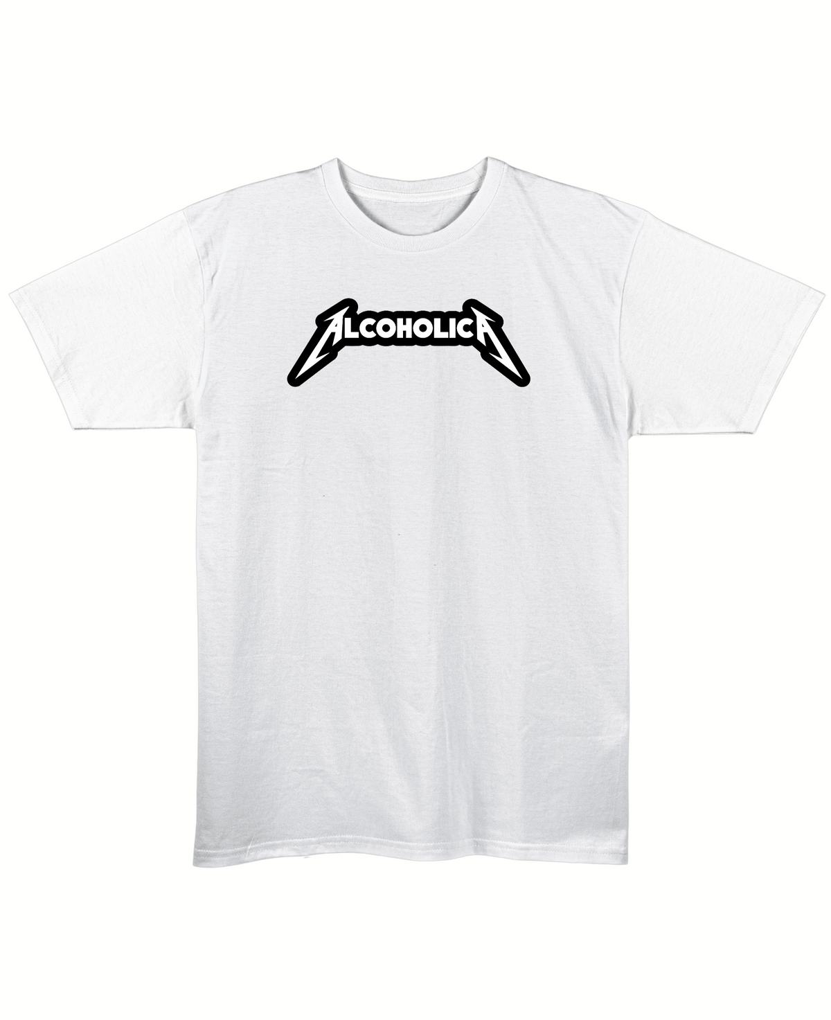 Alcholica - Regular Fit Unisex T-Shirt - White Front