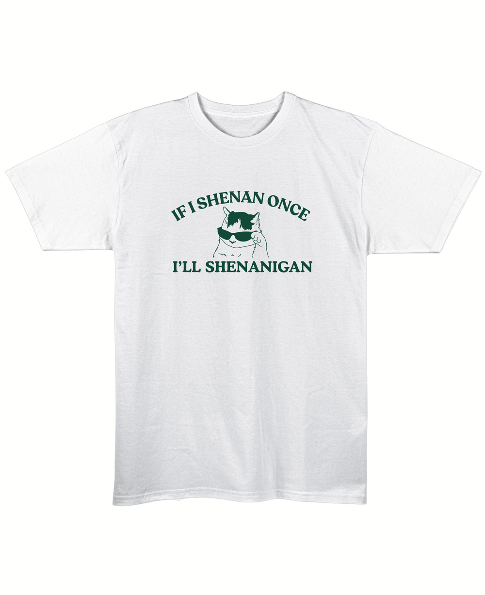 Shenanigan - Regular Fit Unisex T-Shirt - White Front